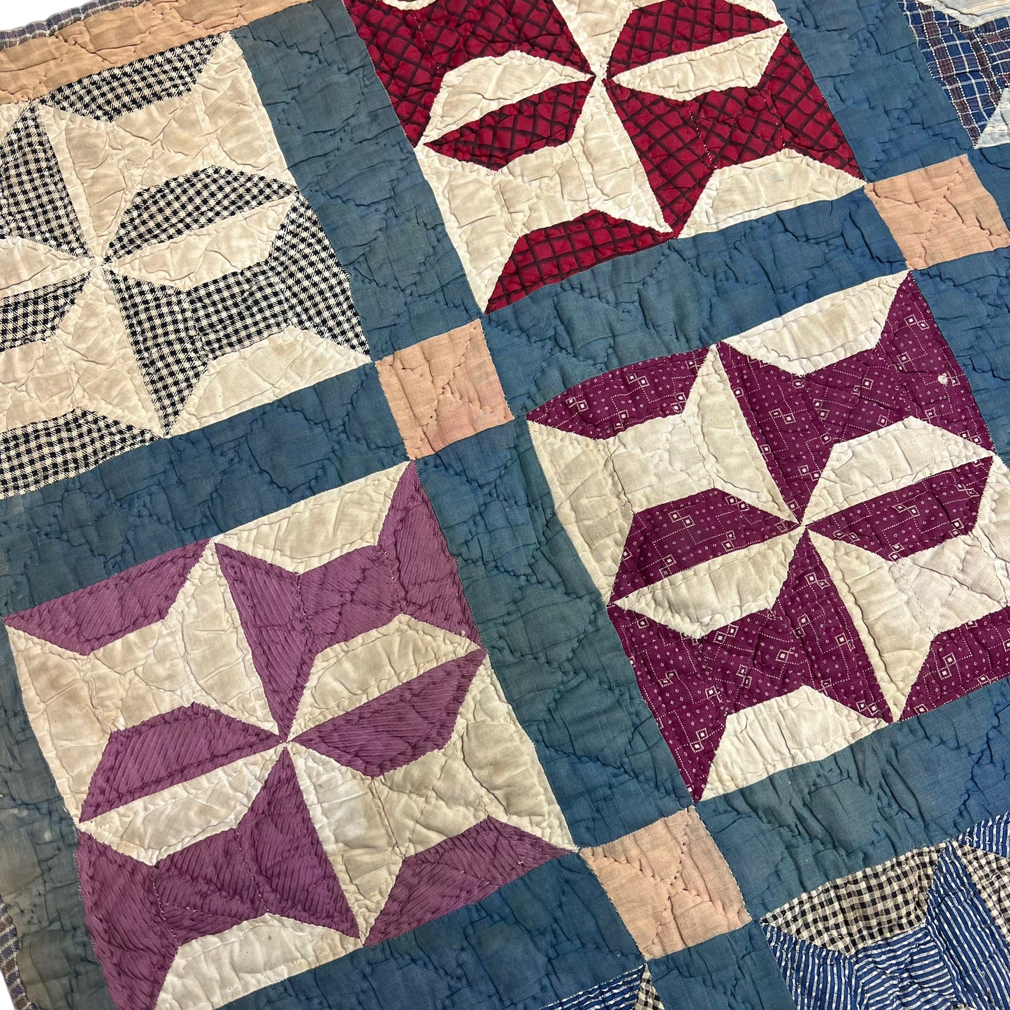 1910s-1930s Calico quilt (73”x63”)