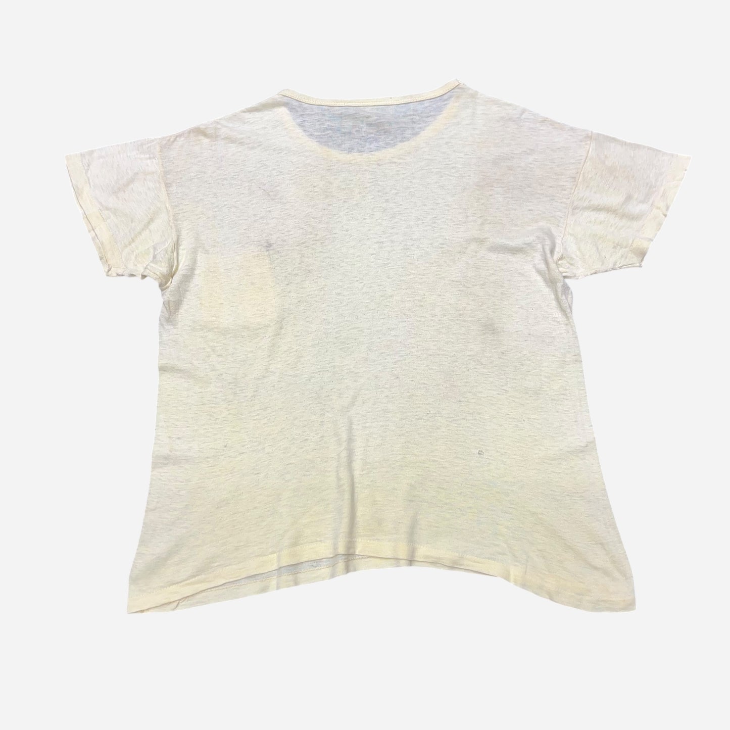 1940s Off white cotton one pocket t shirt (L)