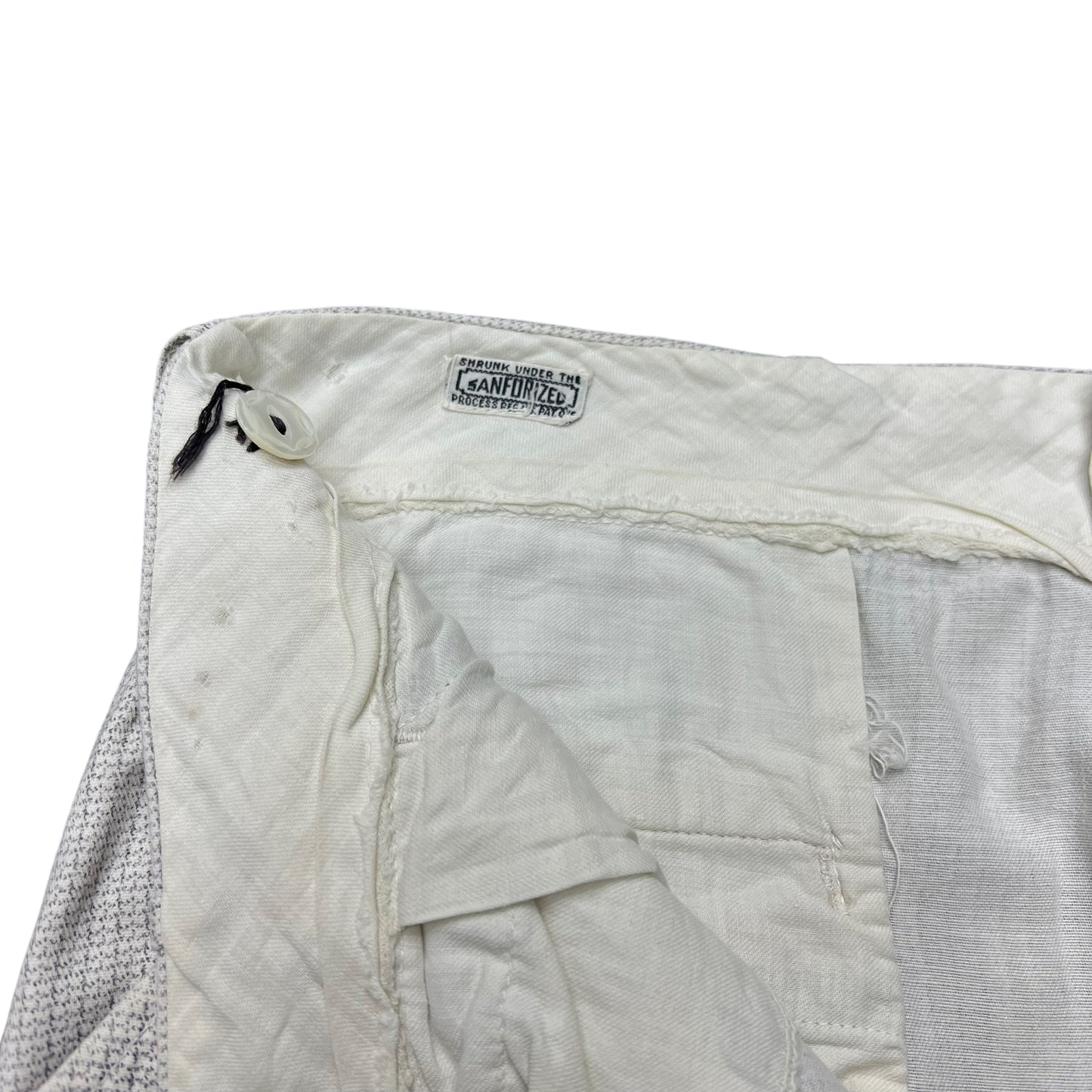 1920s 1930s White pattern fleck cotton pants (32w)