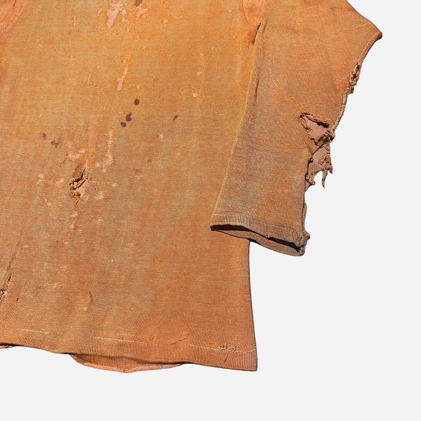 1940s Orange & black cotton/rayon jersey shirt (M)