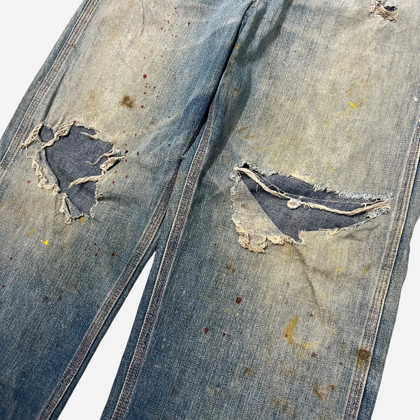 1940s Donut button fly paint splatter jeans (28w)