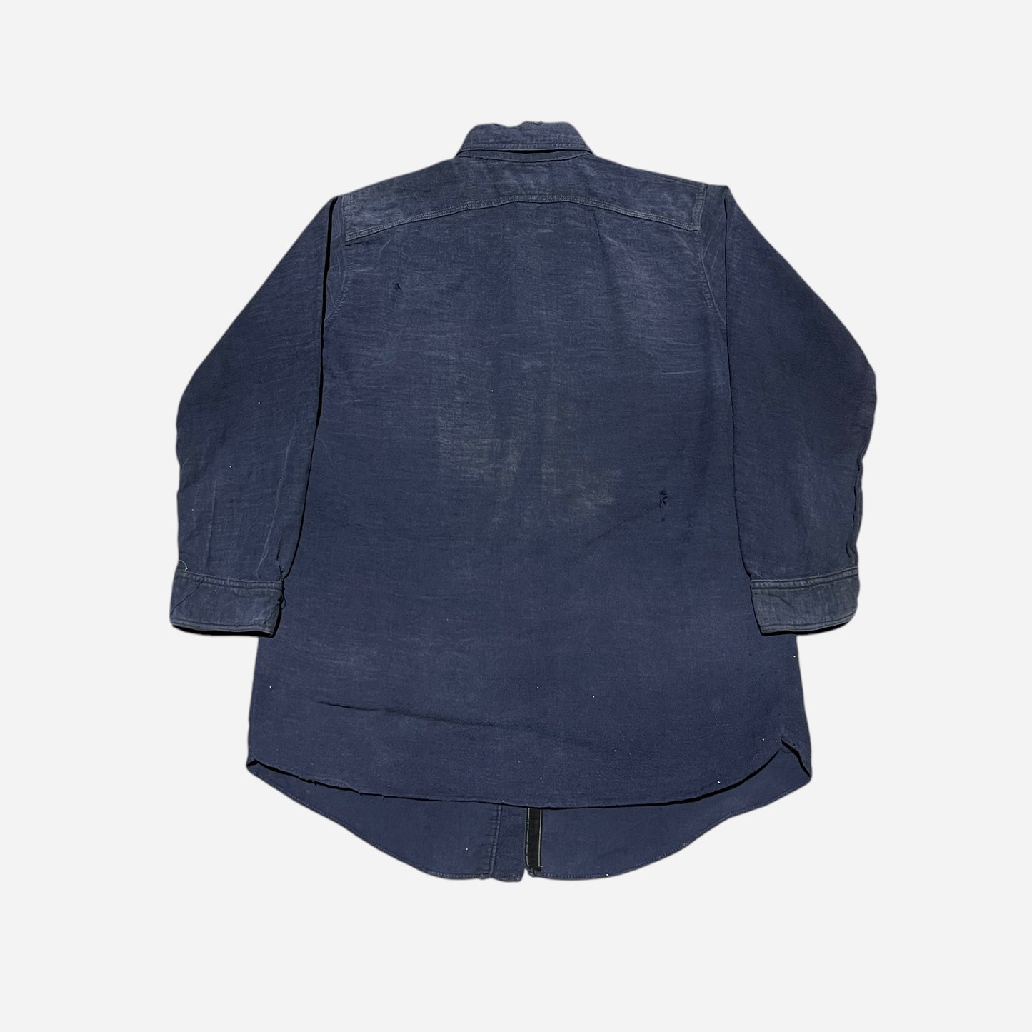 1930s Big Yank navy blue cotton/moleskin work shirt (XS)