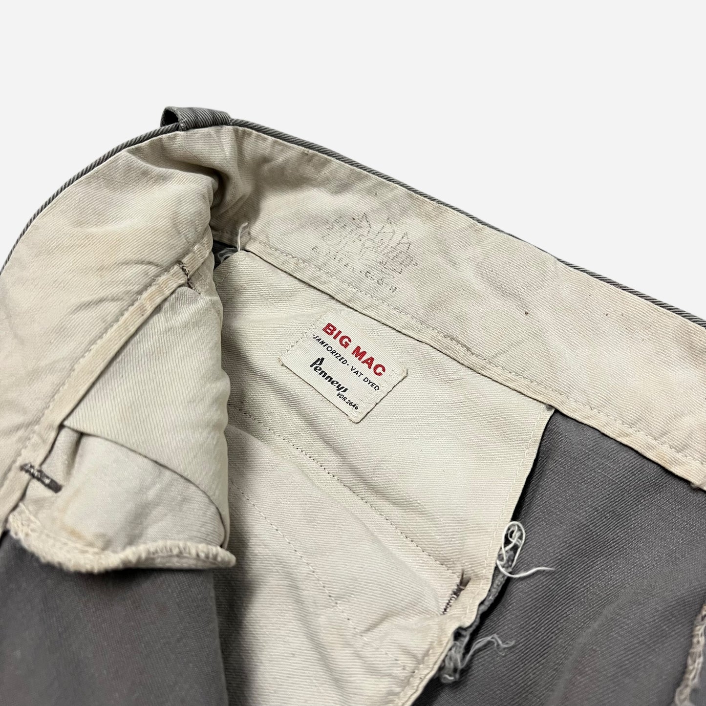 1960s Big Mac repaired gray chinos (34w)