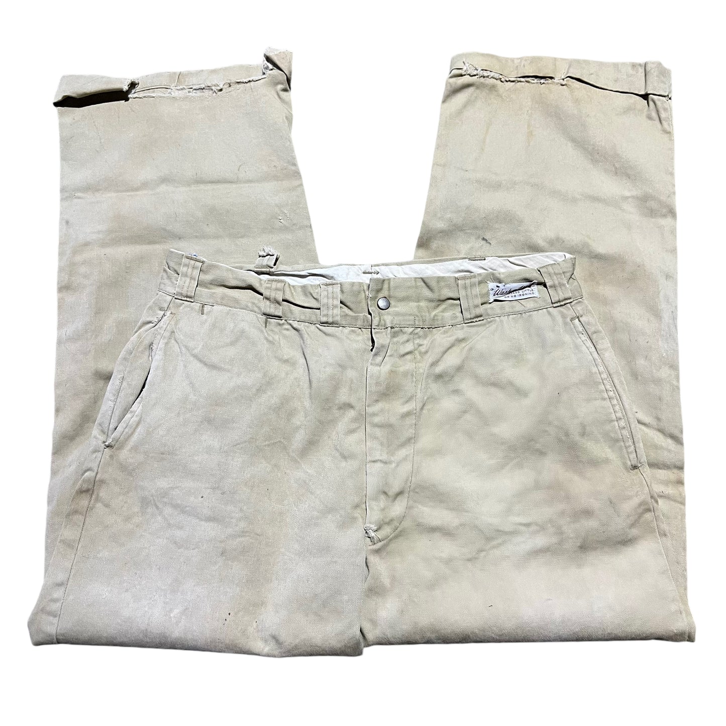 1950s Power House Du-alls khaki chino work pants (33w)