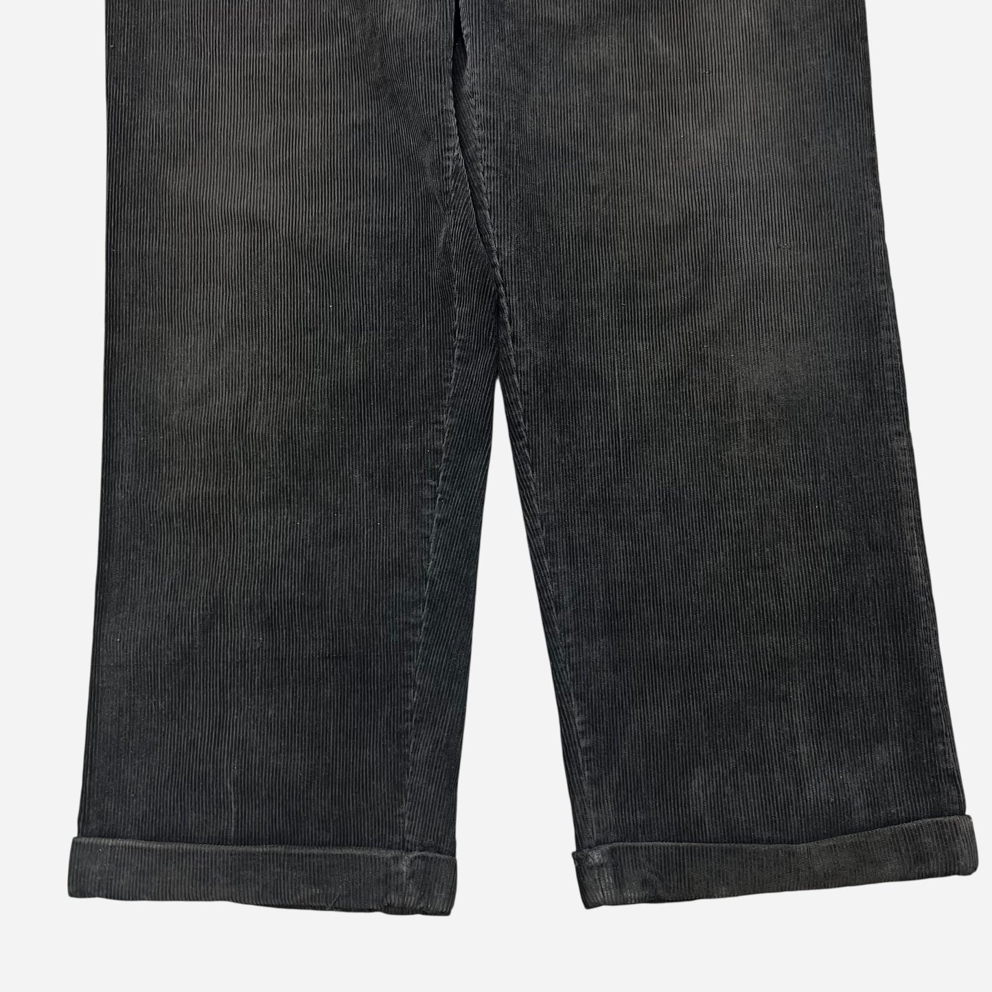 1950s Black thick wide leg corduroy pants (38w)