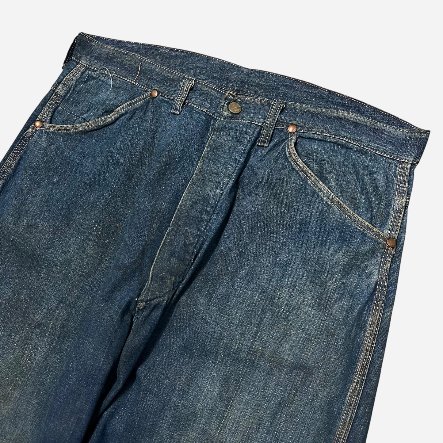 1940s Big Mac donut button fly dark wash jeans (34w)