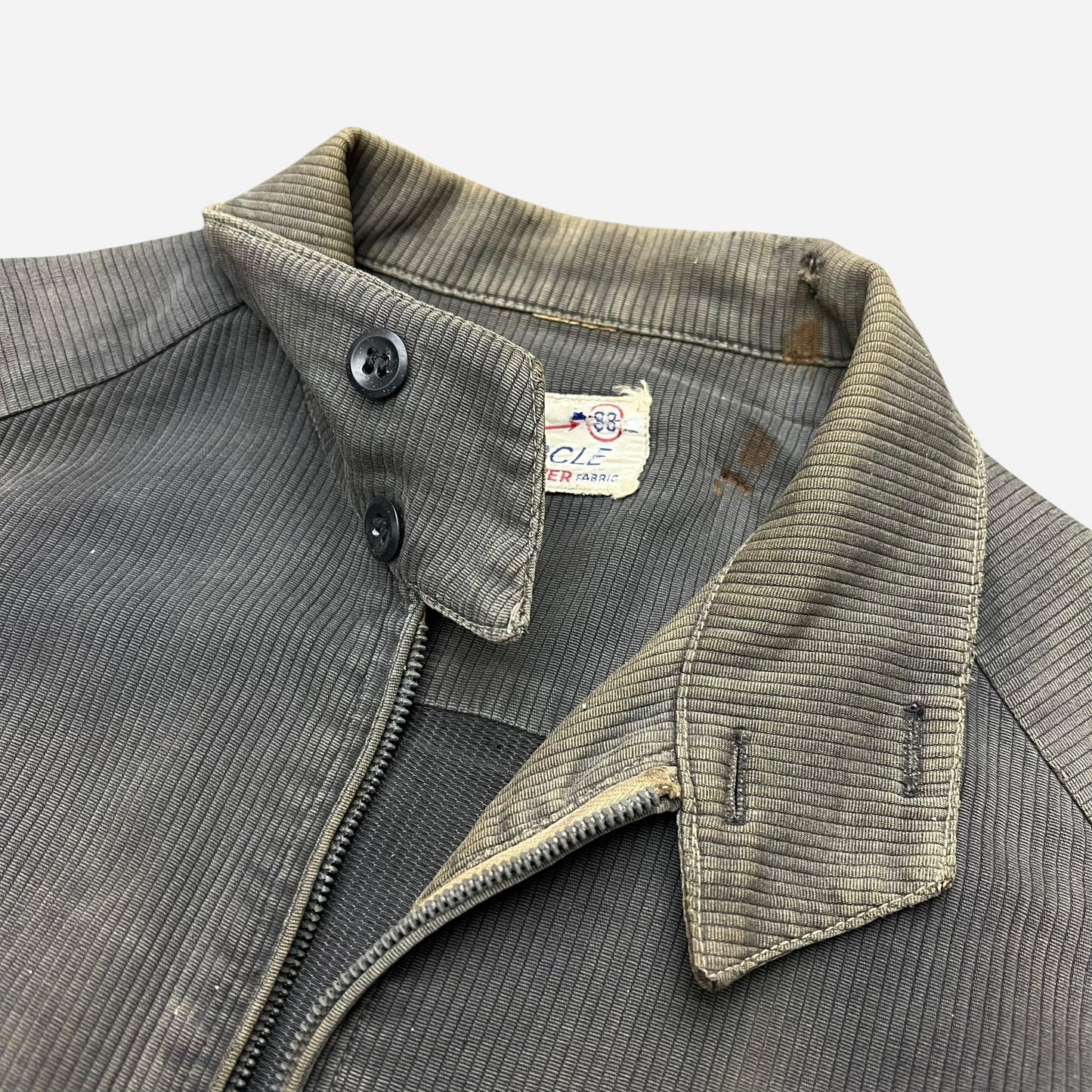 1950s Gray pique cotton jacket (M)