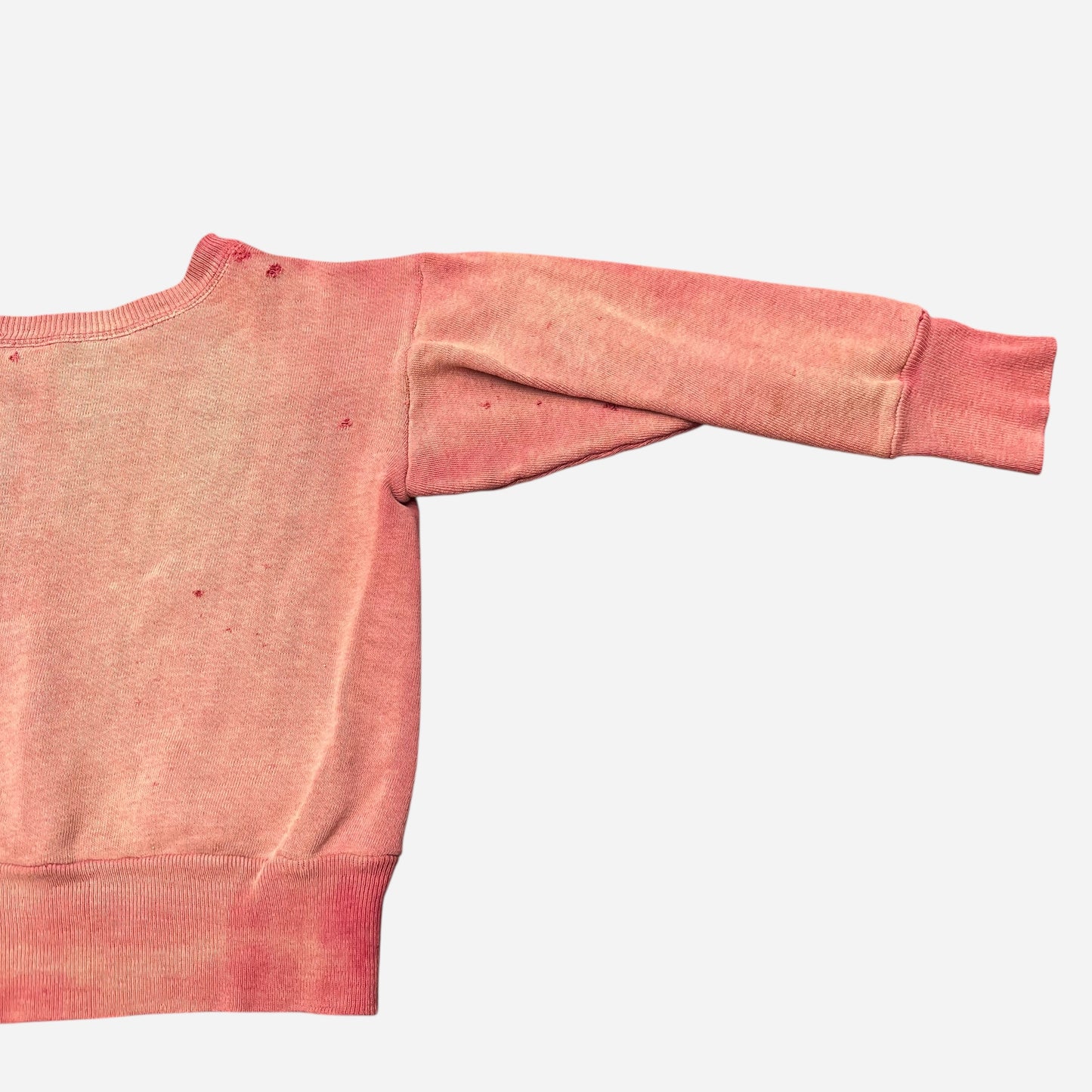 1940s Red sun faded cotton sweatshirt (XS)