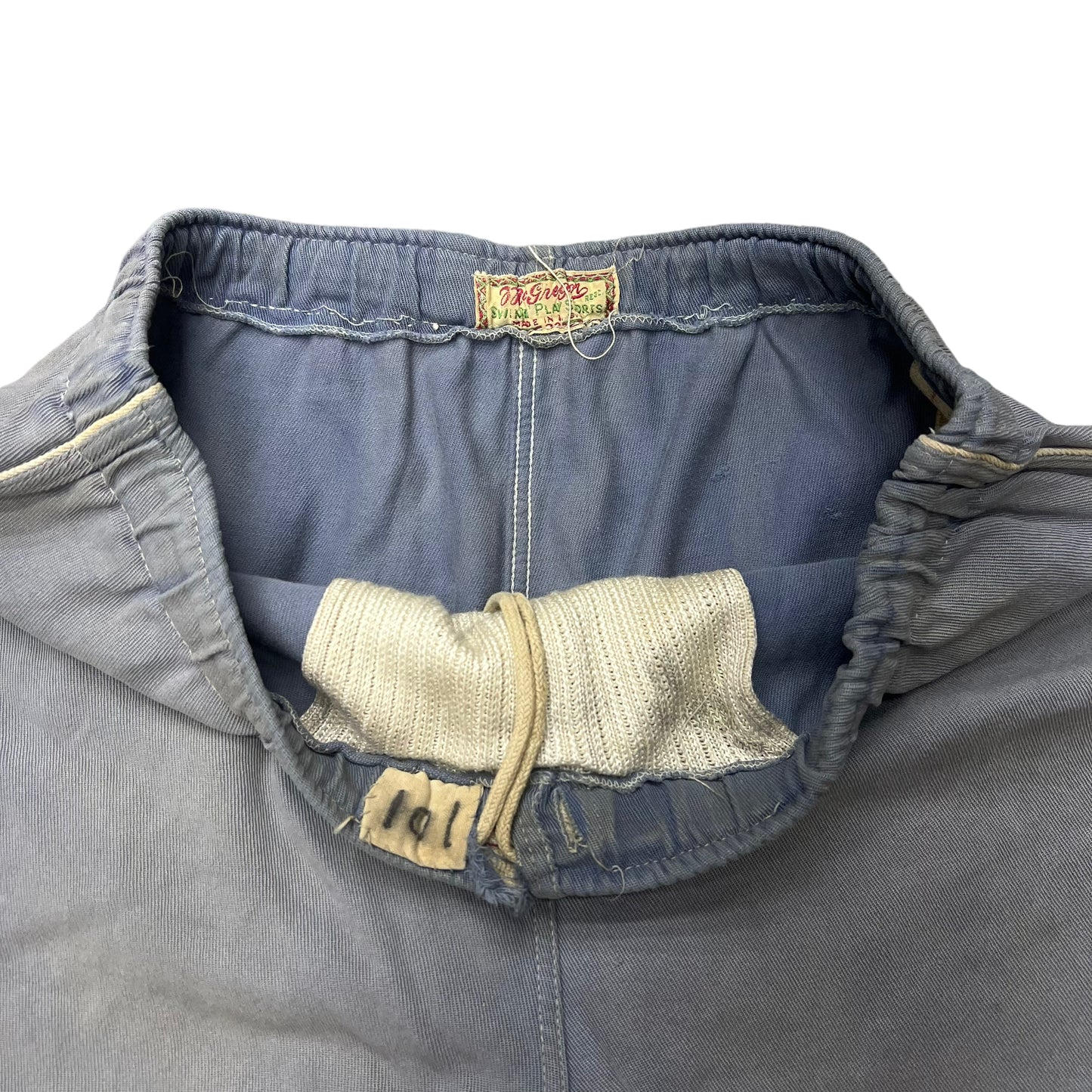 1940s McGregor blue sun faded swim trunks (30w)
