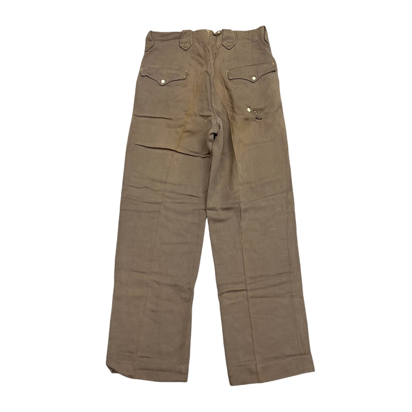 1950s Brown whipcord western pearl snap pants (29w)