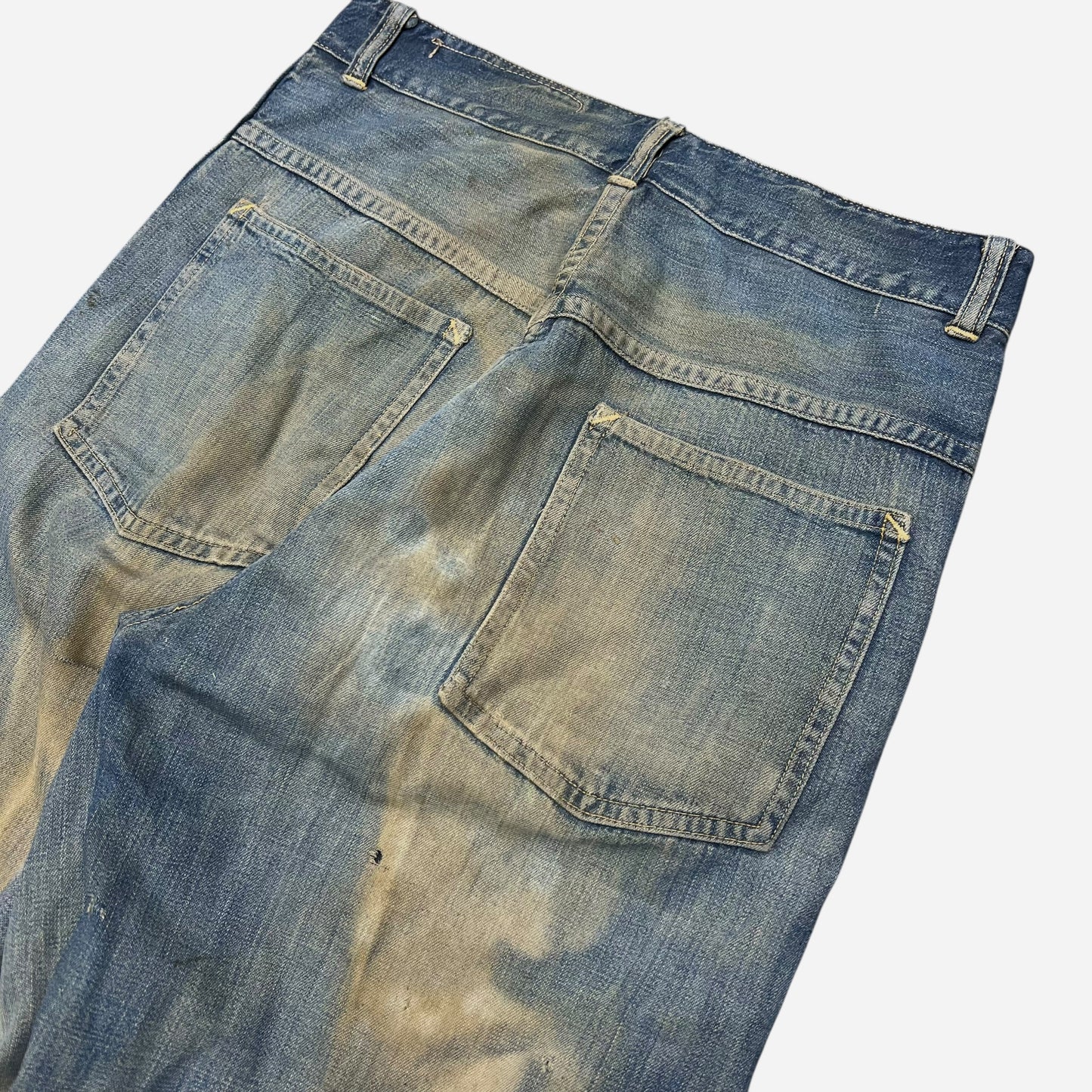 1940s Crown donut button fly denim jeans as is (28w)