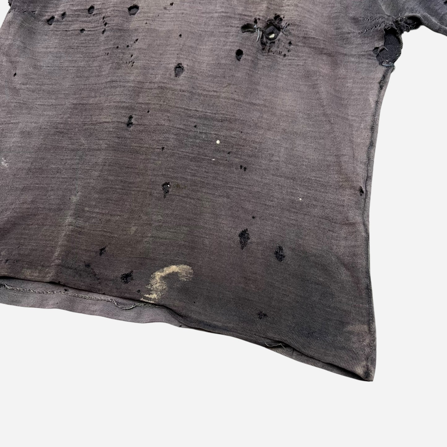1950s Black sun faded thrashed t shirt (S)