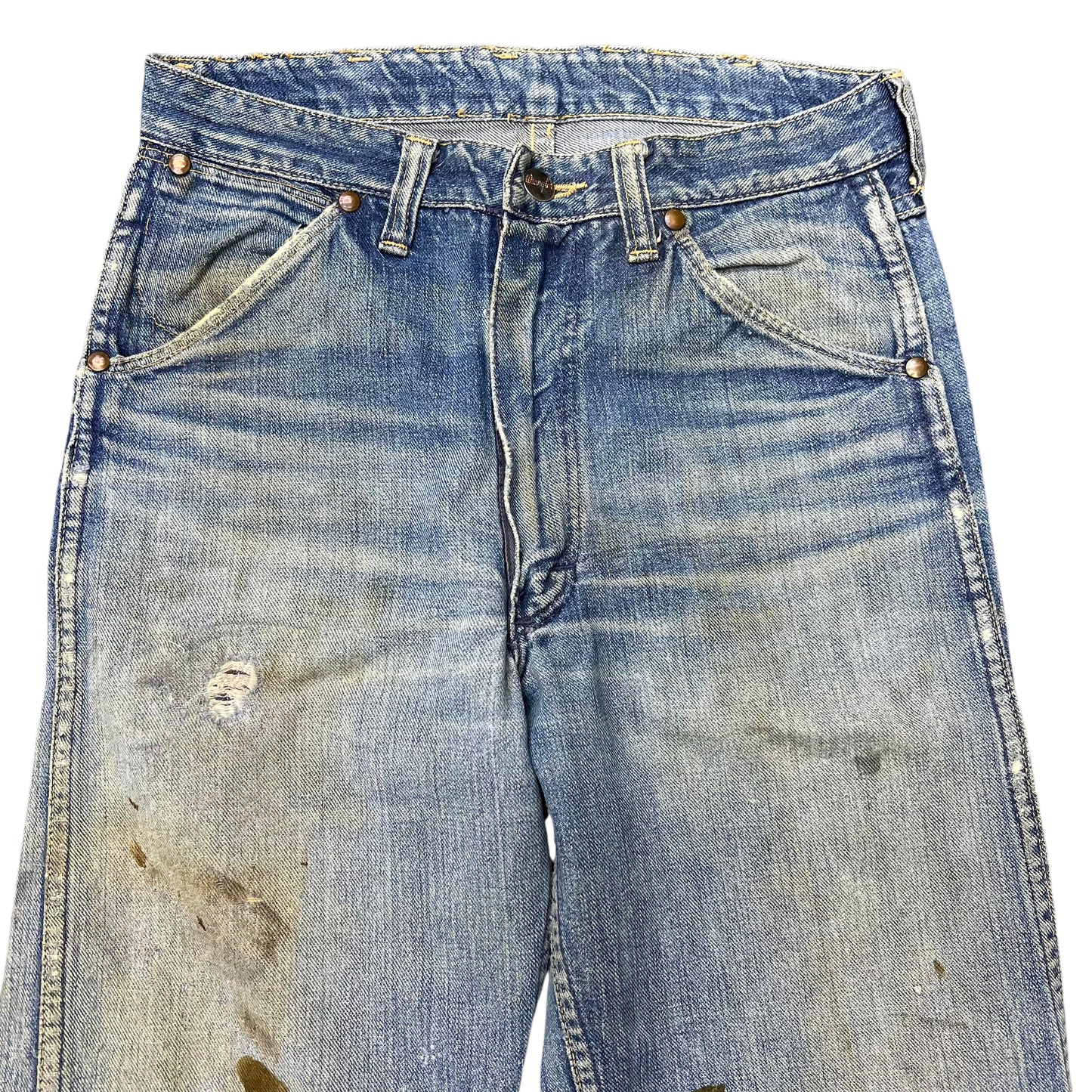 1950s Wrangler Blue Bell distressed cowboy denim jeans (30w)