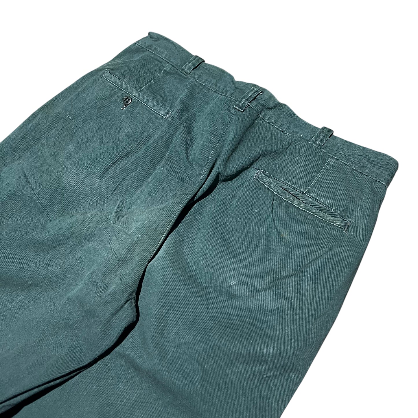 1950s Hercules green chino sail cloth work pants (34w)