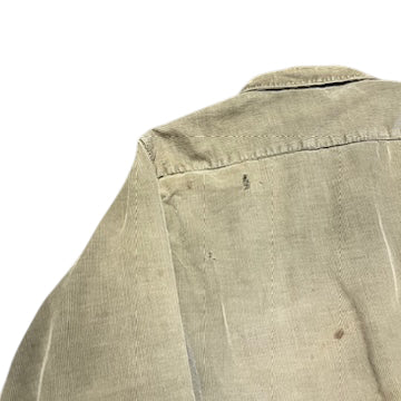 1950s 1960s Green corduroy loop collar shirt (M/L)
