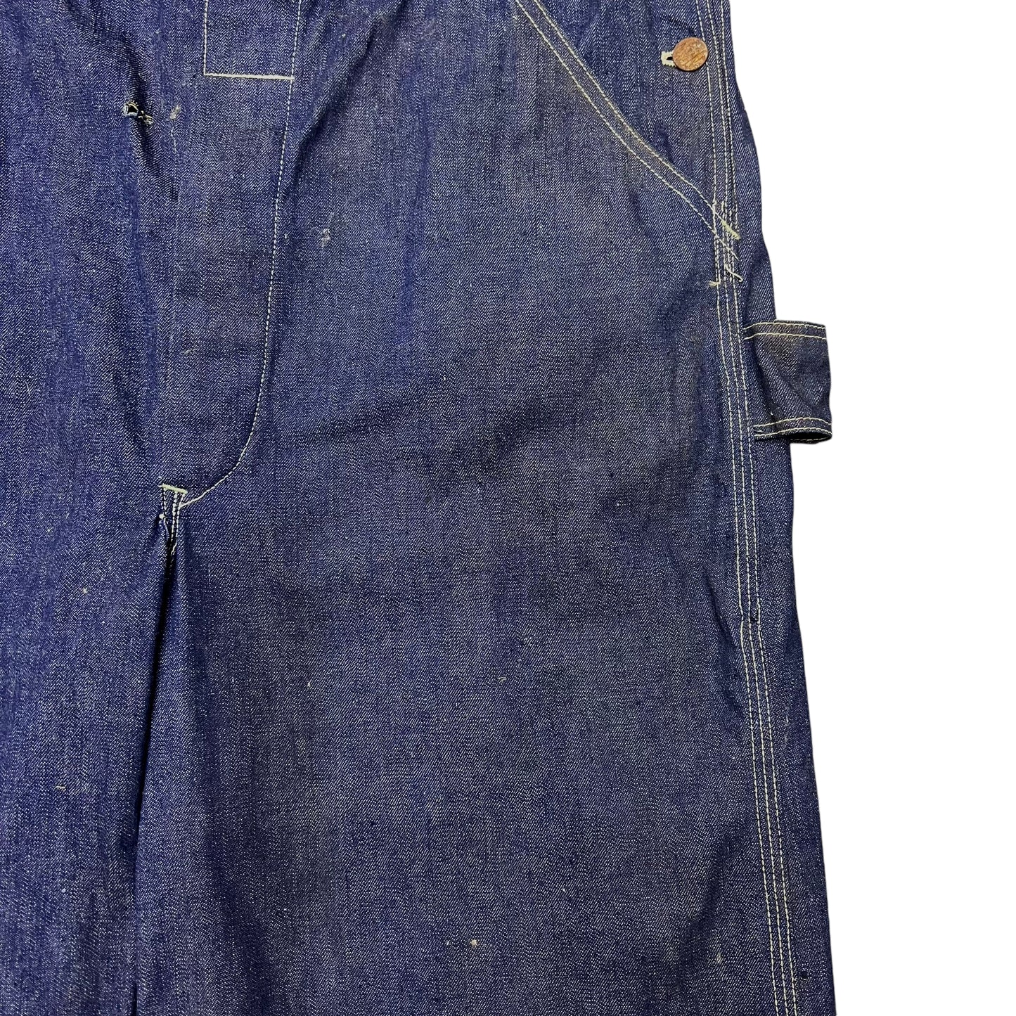 1930s N&W dark wash denim overalls (38w)