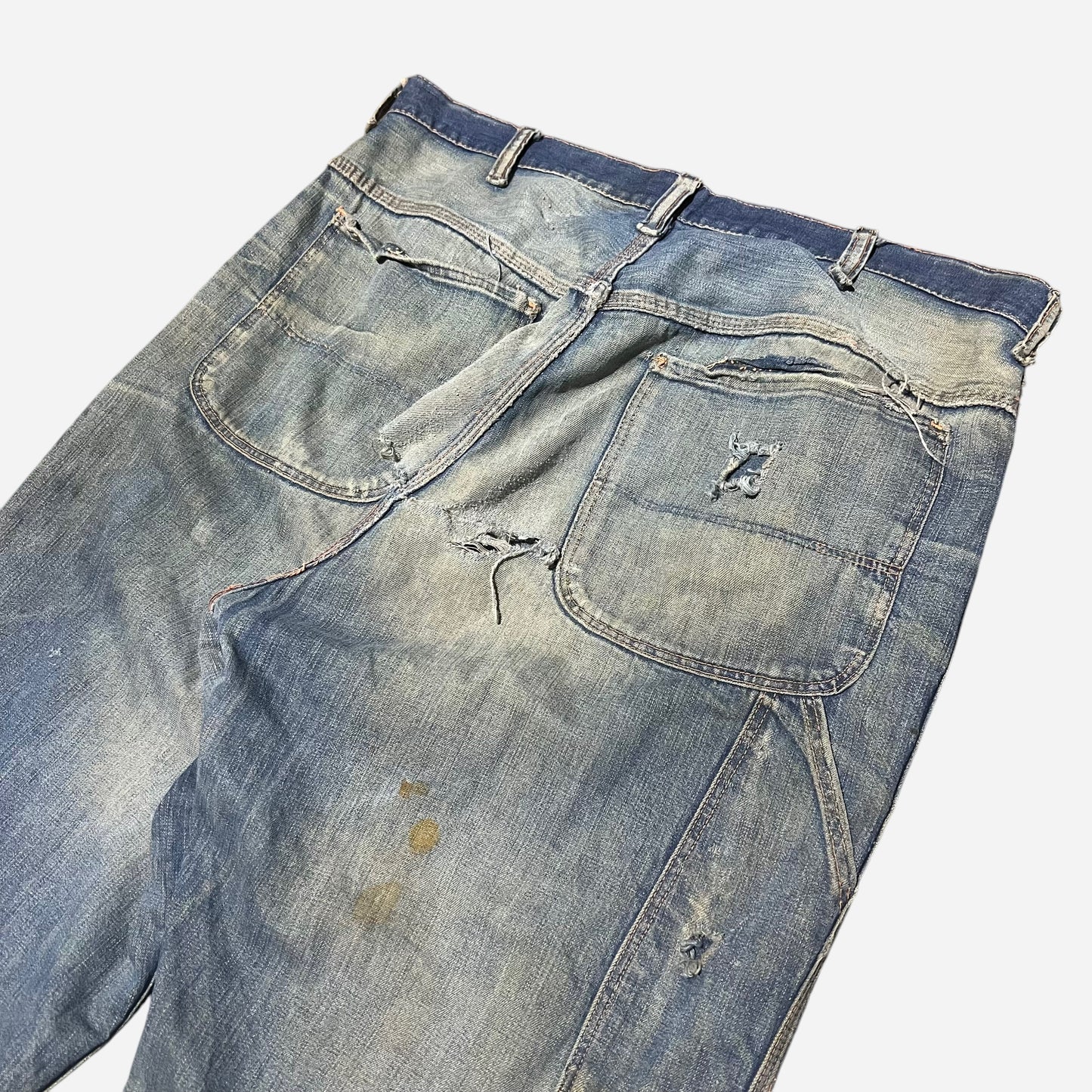 1950s Blue Bell heavily repaired carpenter denim jeans (34w)