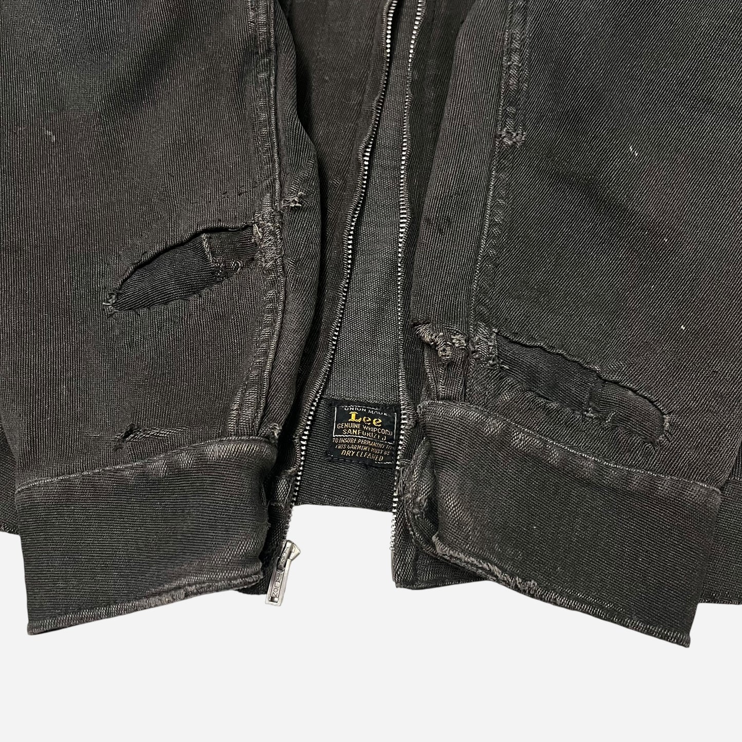 1950s Black/gray Lee cotton whipcord boxy work jacket (M/L)