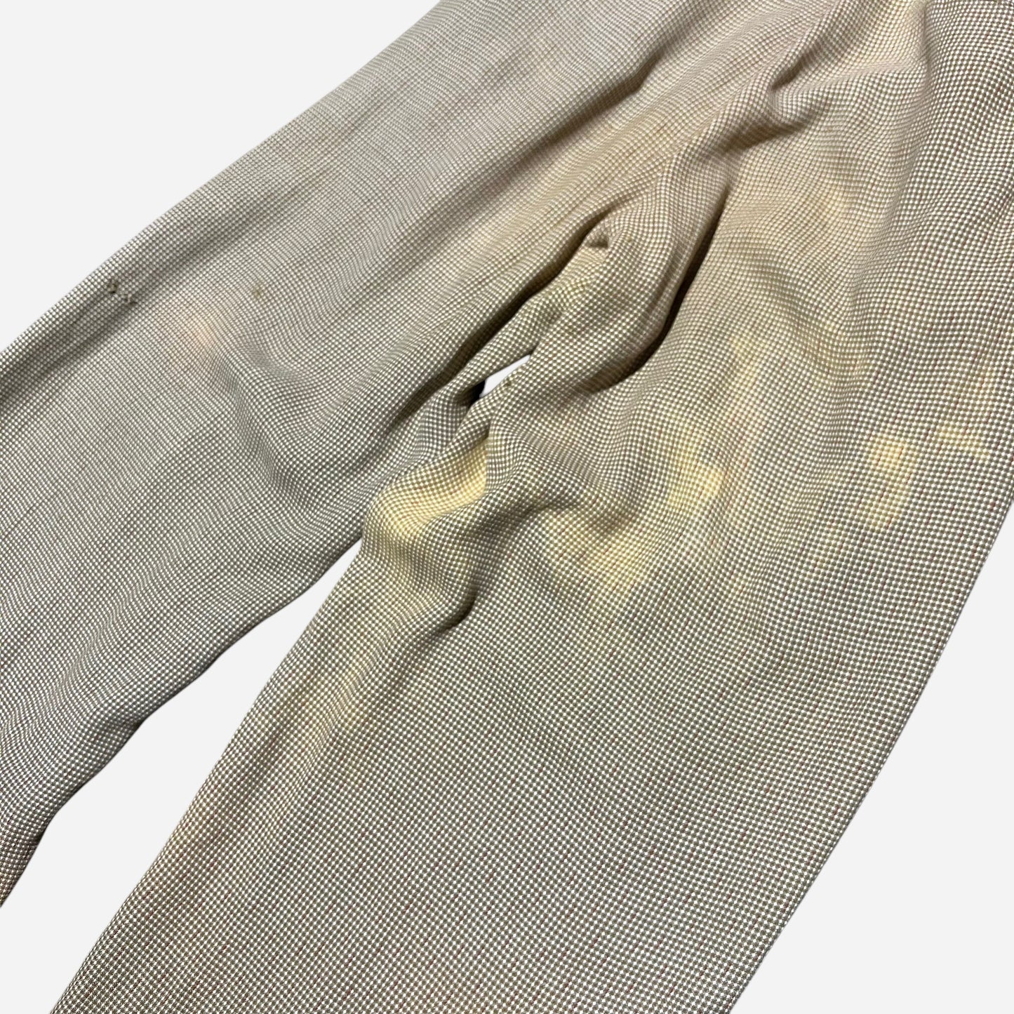 1950s Brown checkered pattern rayon pleated pants (27w)