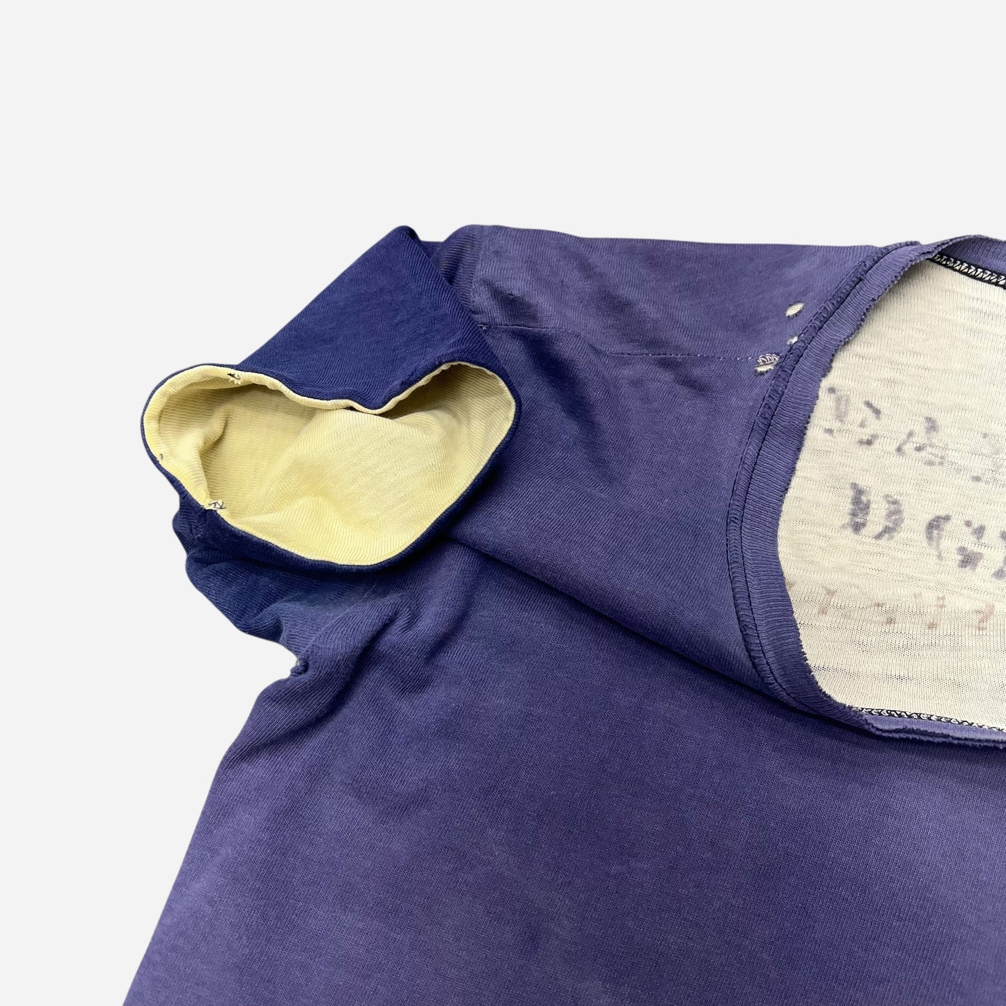 1950s Blue cotton double face gym t shirt (M)