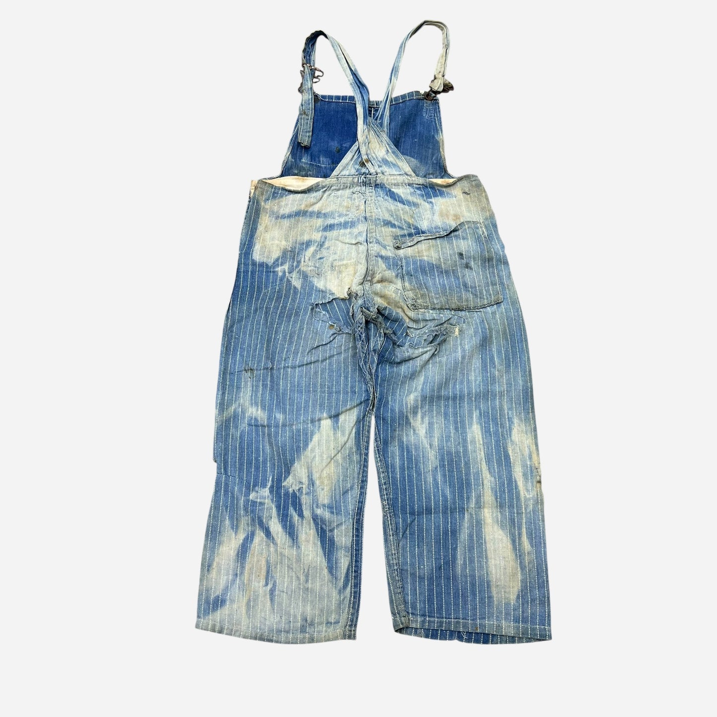 1920s Stifel Wabash Safety Block kids overalls repaired (26w)