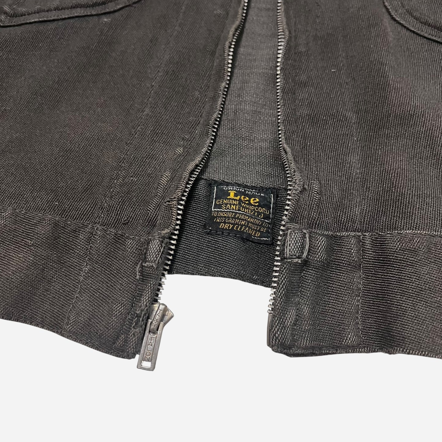 1950s Black/gray Lee cotton whipcord boxy work jacket (M/L)