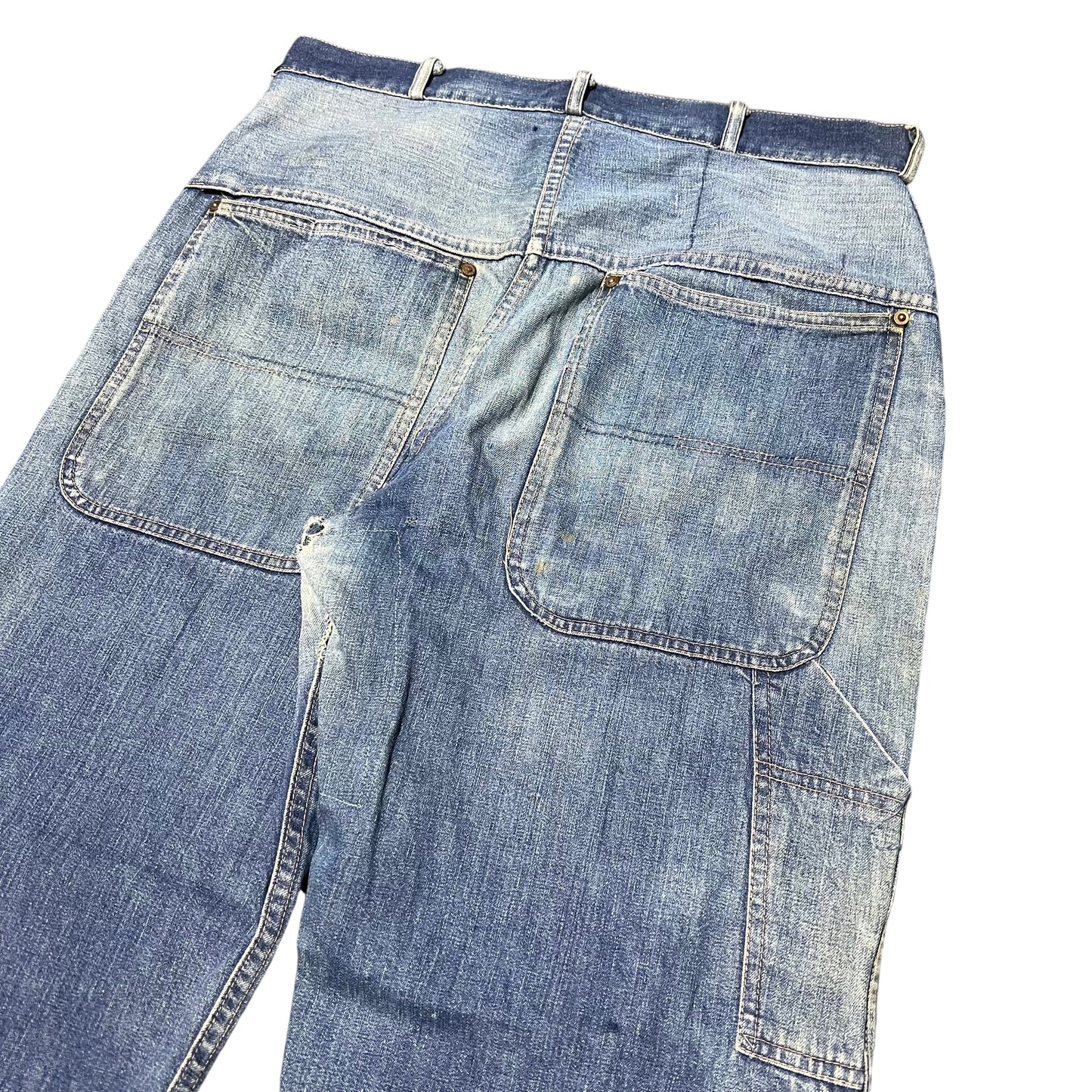 1940s Blue Top donut button fly “Jnco” style jeans (34w)