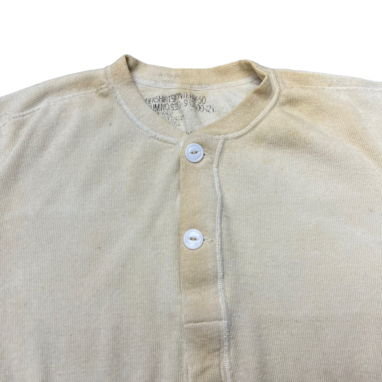 1940s WWII white thermal sweat (M)