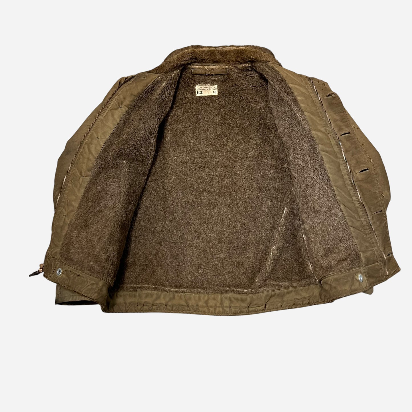 1940s WWII USN stenciled deck jacket (M/L)