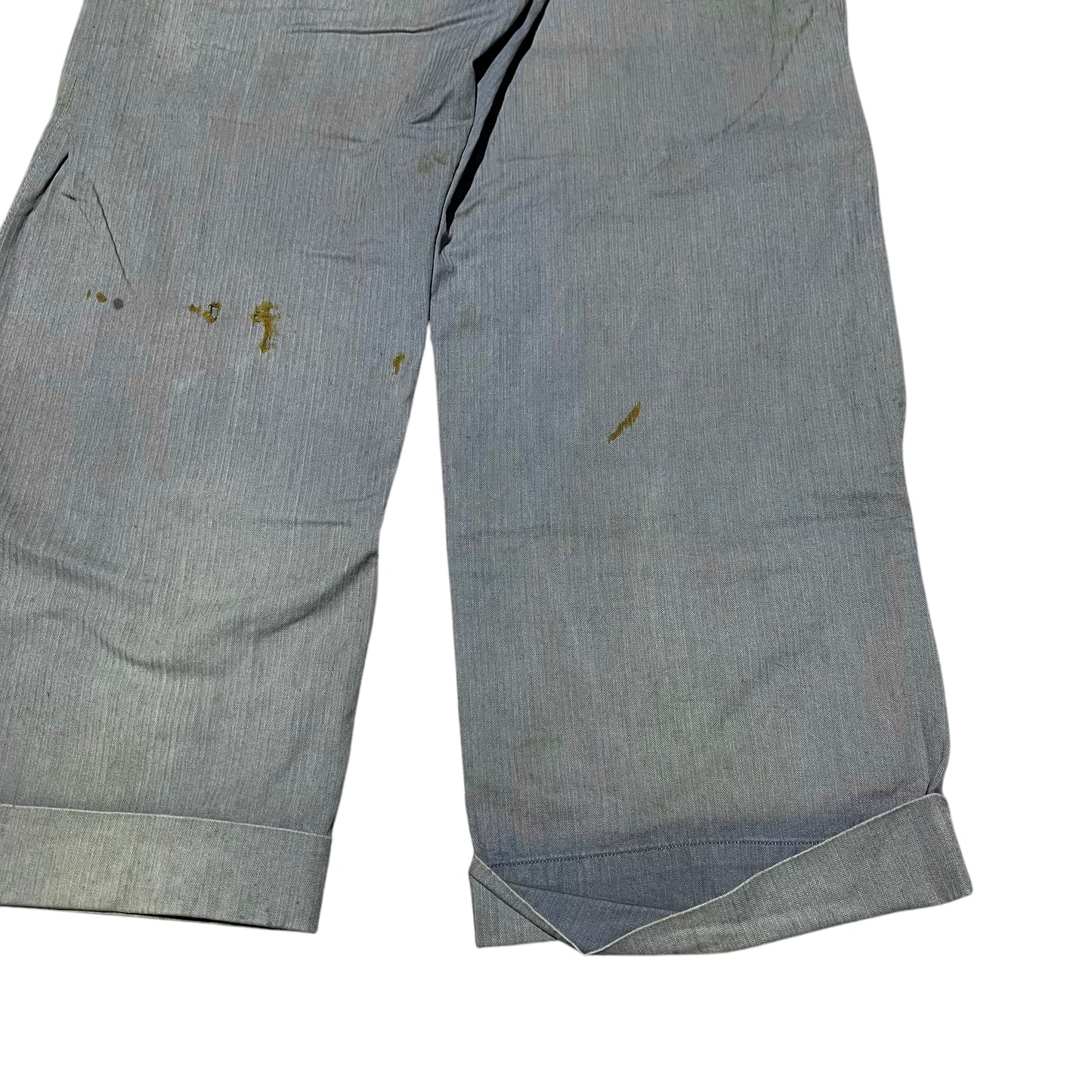 1930s 1940s Blue hbt cotton work pants (30w)