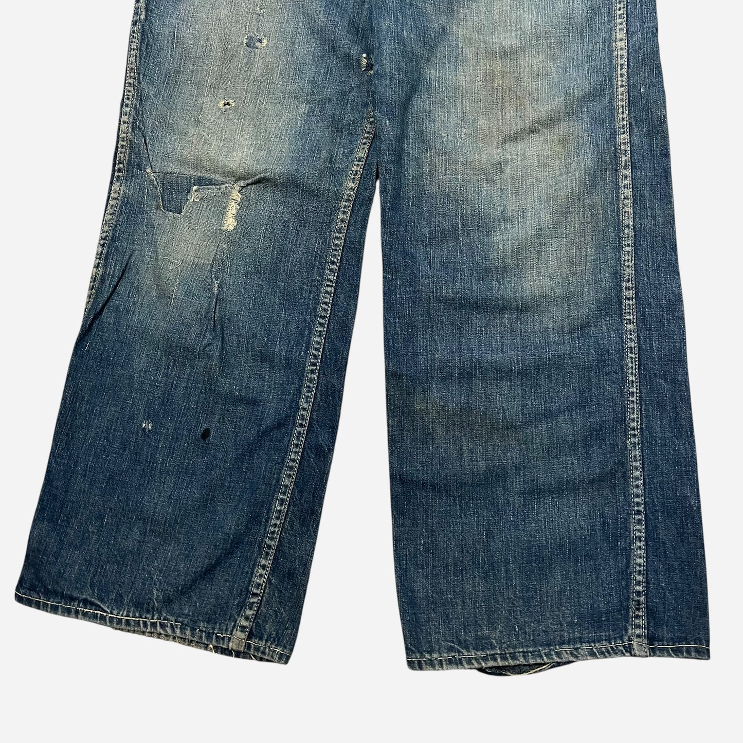 1940s The Big Favorite donut button fly lace back dark wash jeans (28w)