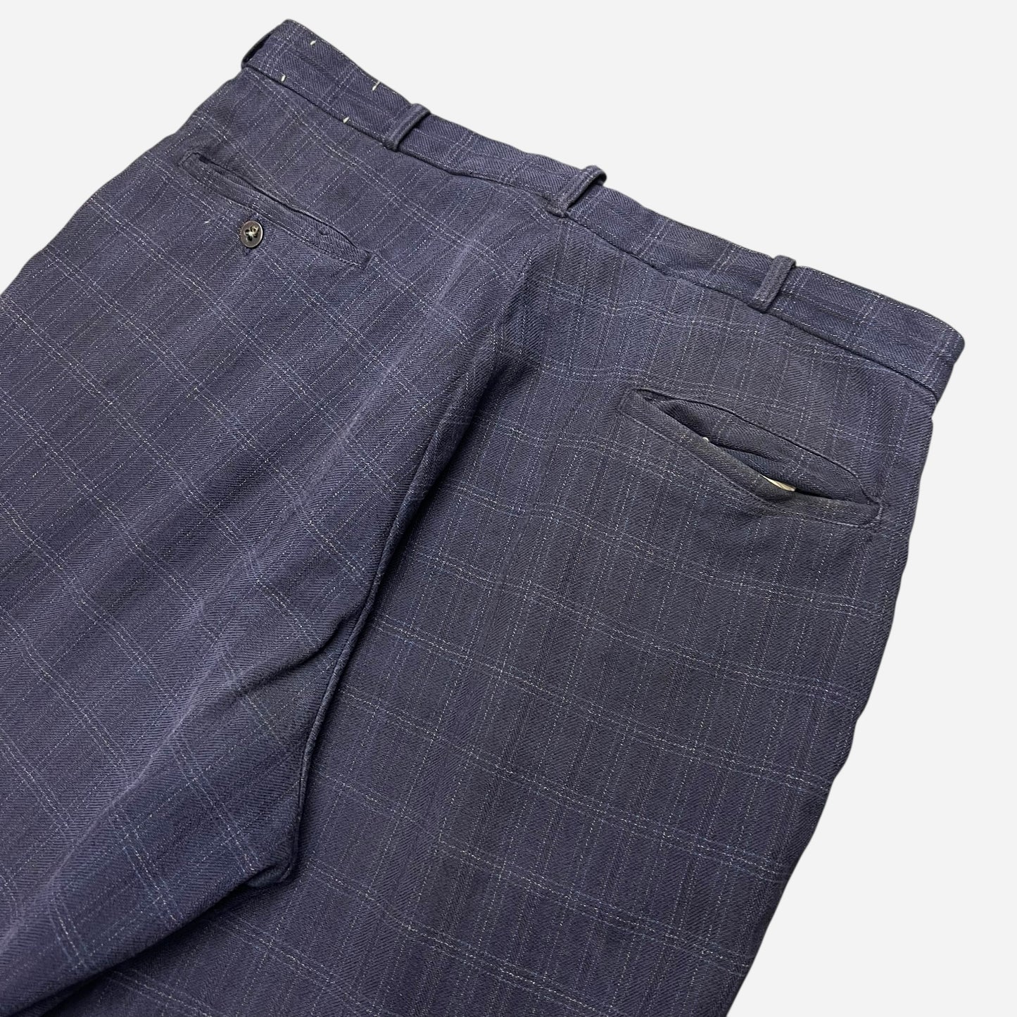 1930s Panama brand navy wool pattern pants (32w)