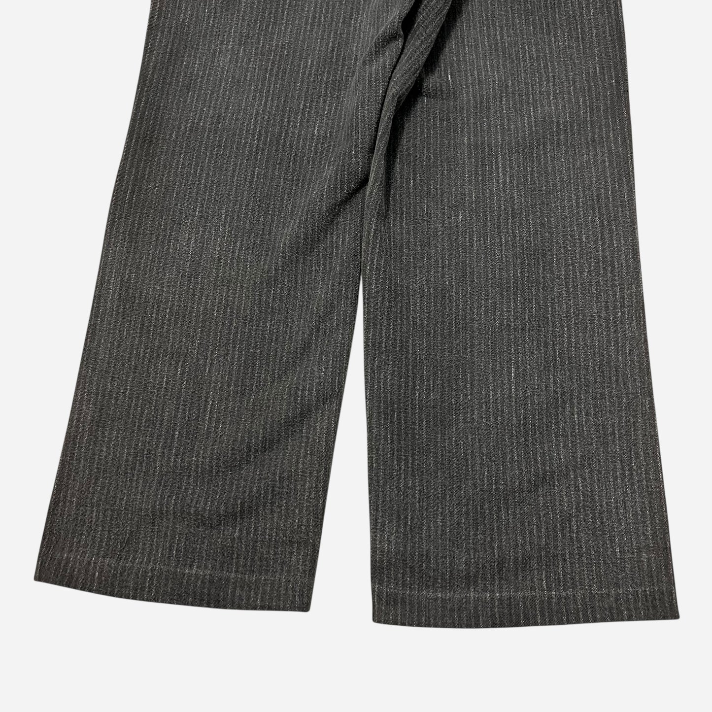 1940s Gray striped heavy cotton button fly work pants (29w)