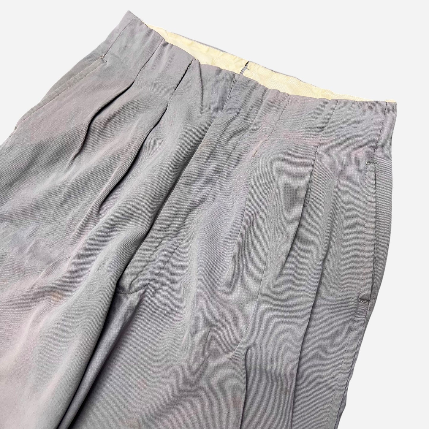 1940s Purple rayon pleated pants (29w)