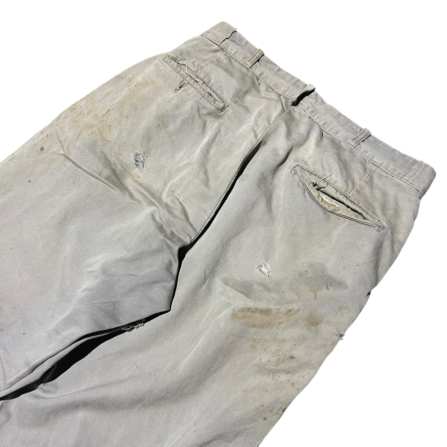 1950s Gray distressed Red Camel chino work pants (32w)