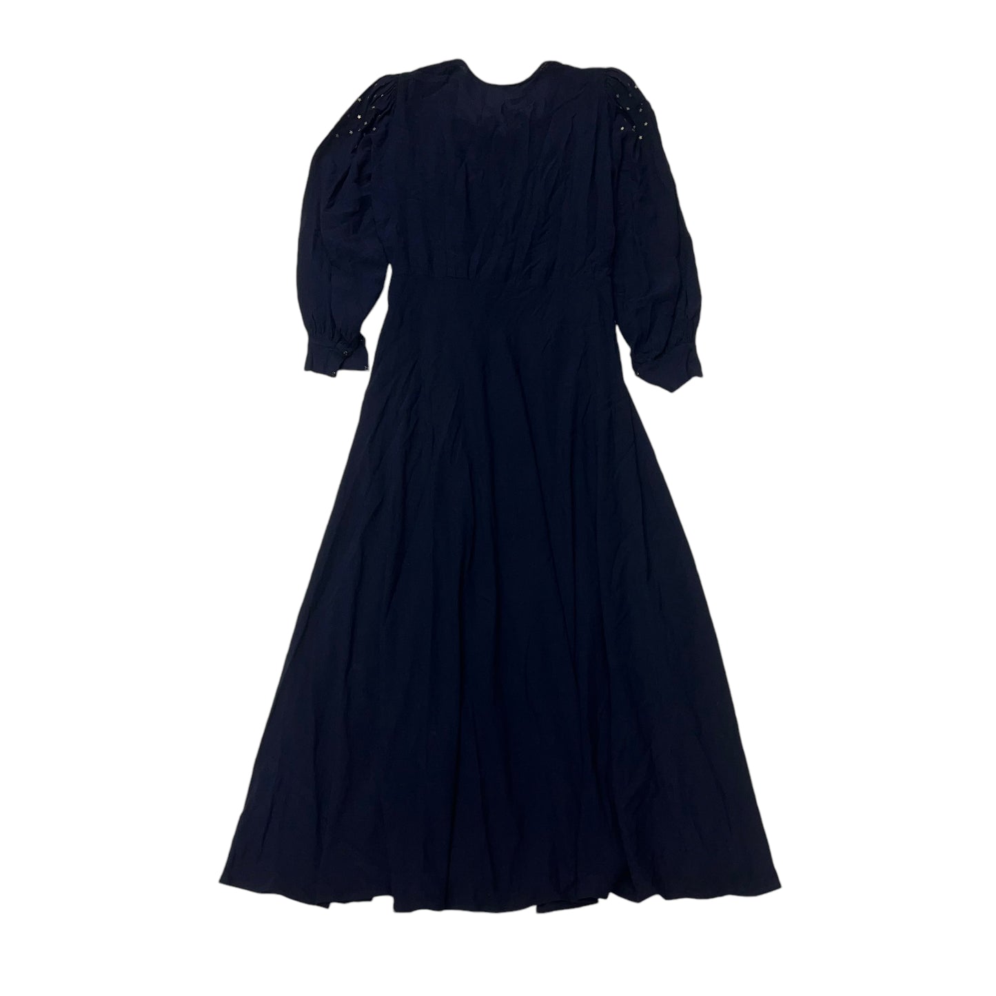 1930s Women’s Navy blue star studded embellished dress (M/L)