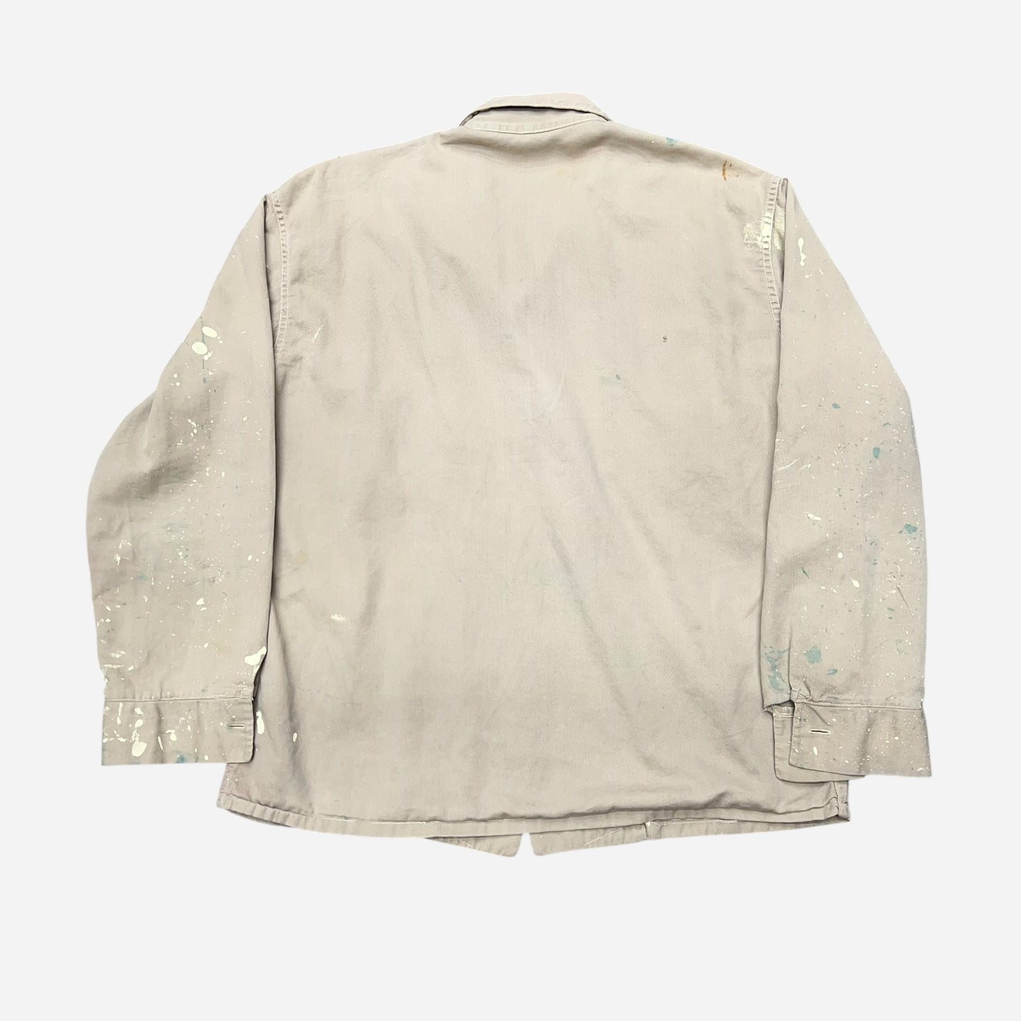 1960s Paint splatter cotton work shirt (M/L)