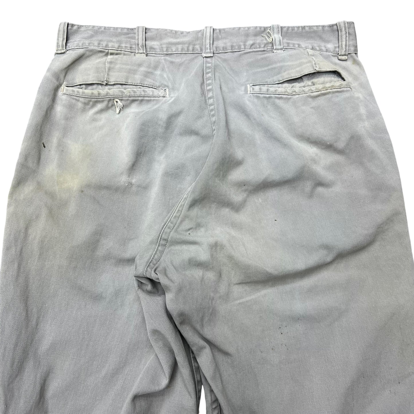 1950s Grey sail cloth work pants (30w)
