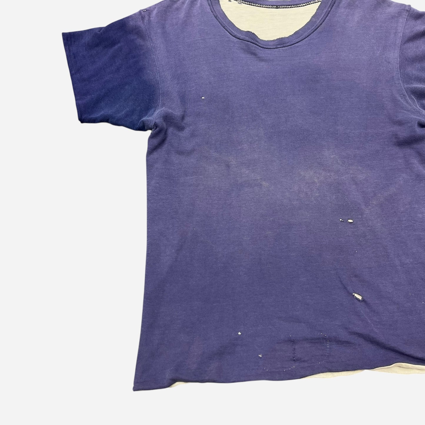 1950s Blue cotton double face gym t shirt (M)