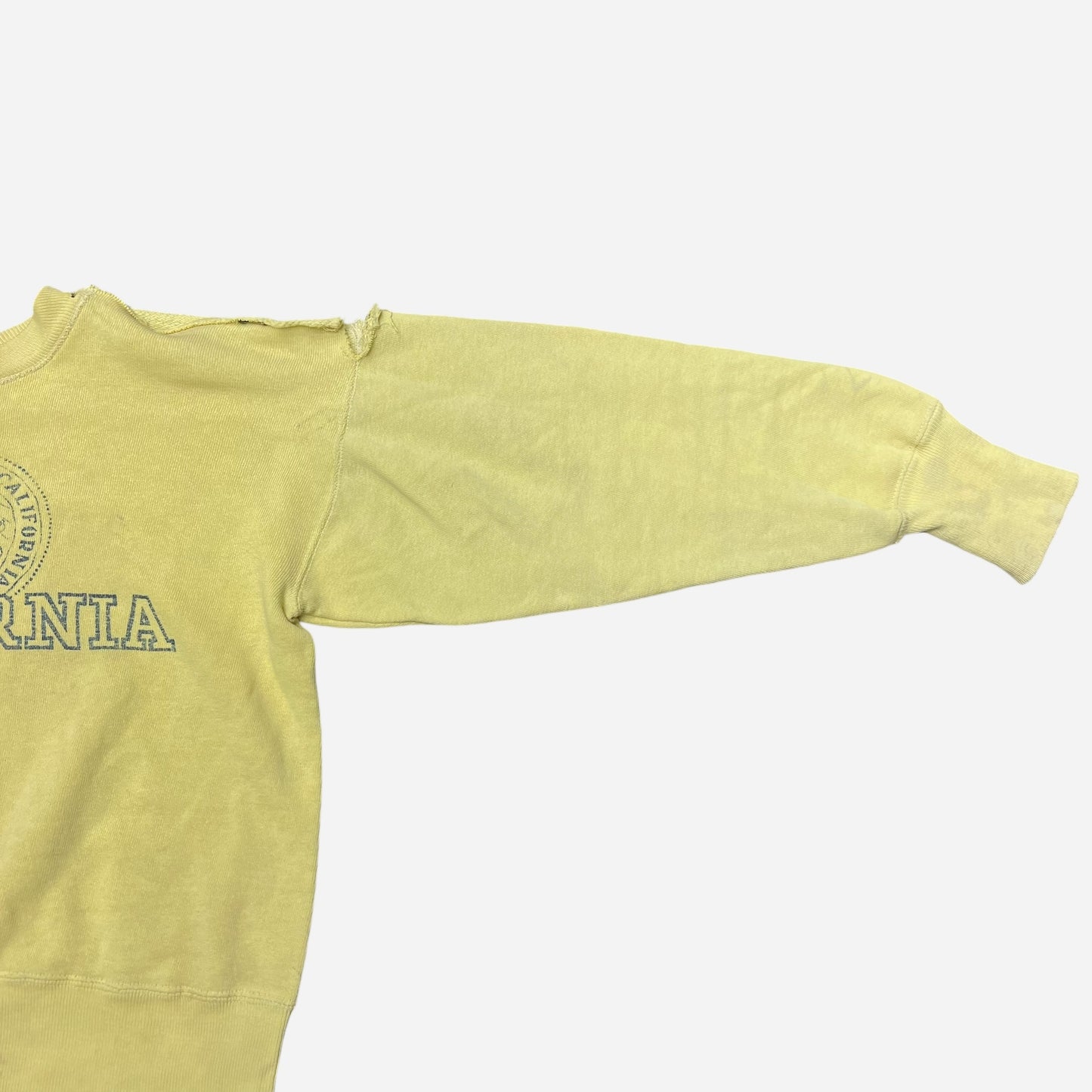 1950s Champion running man California collegiate yellow sweat (M)