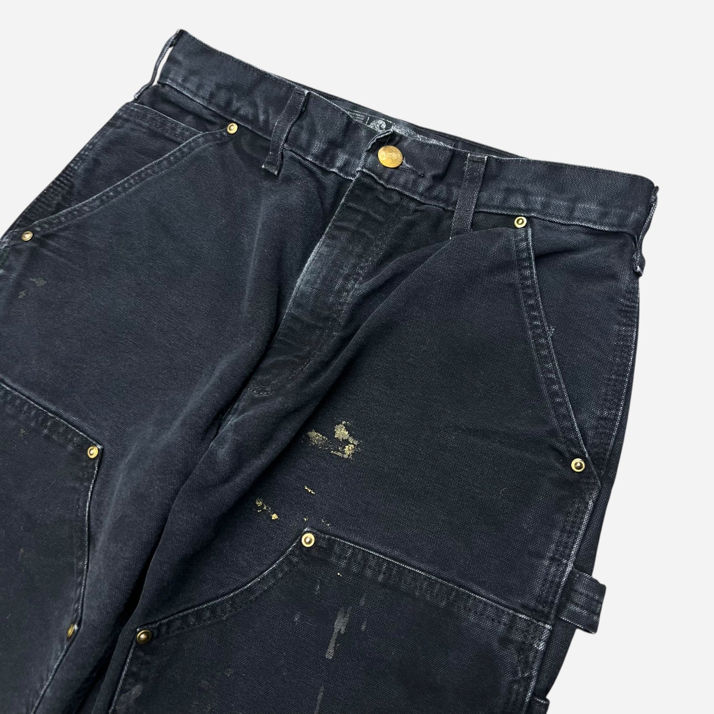 2000s Black Carhartt double knee pants (28w)