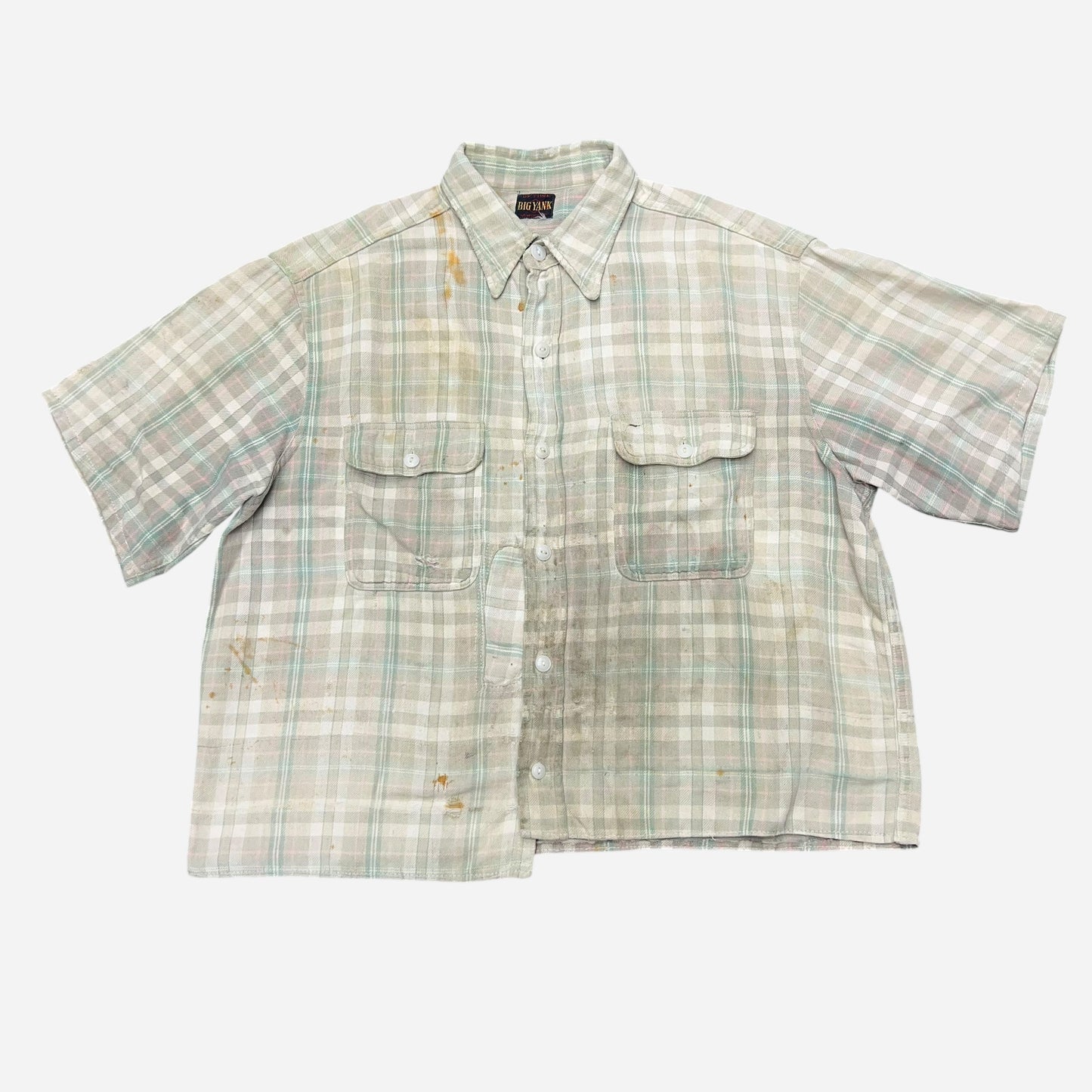 1940s Big Yank plaid cotton flannel (L)