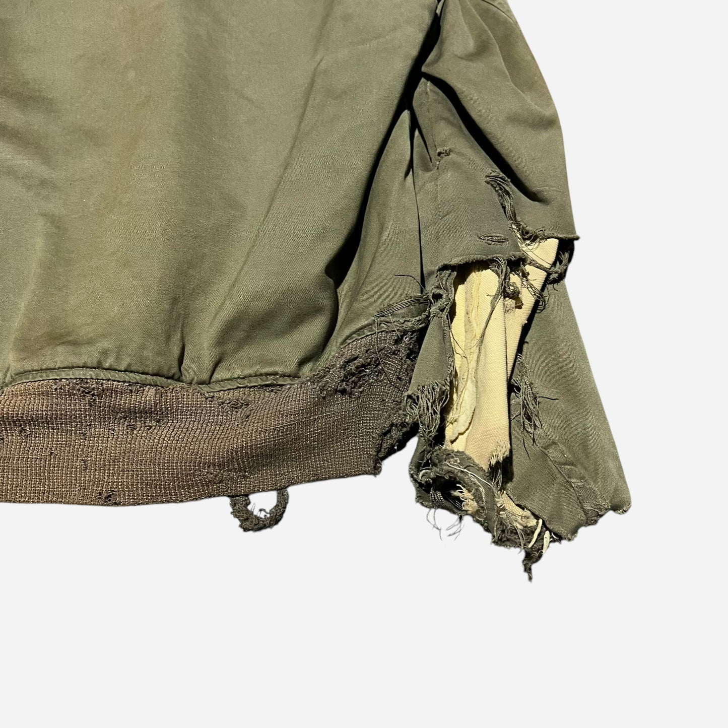 1940s Private purchase green hbt collar alpaca lined jacket (S/M)