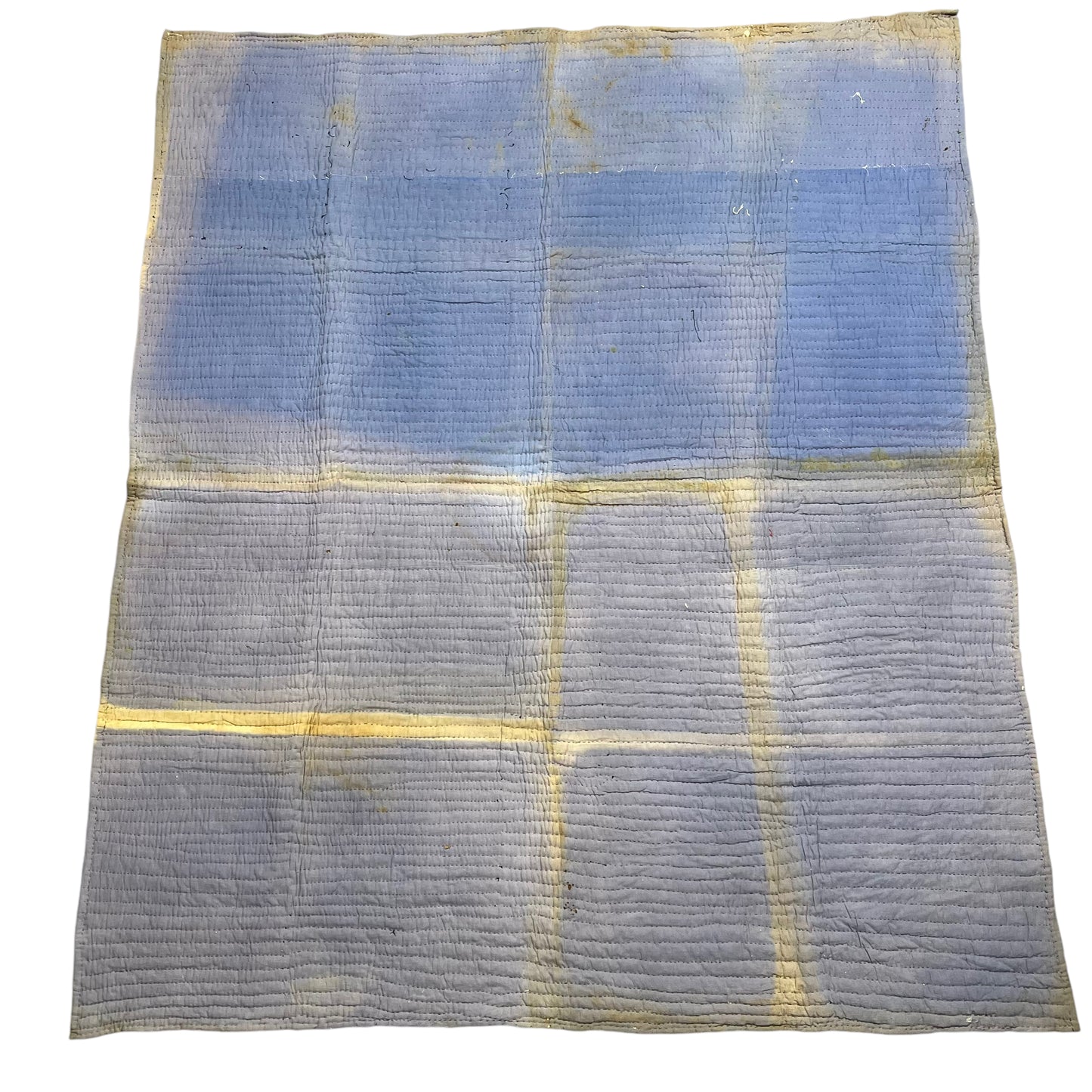 1920s-1930s Faded red & blue quilt (84”x72”)