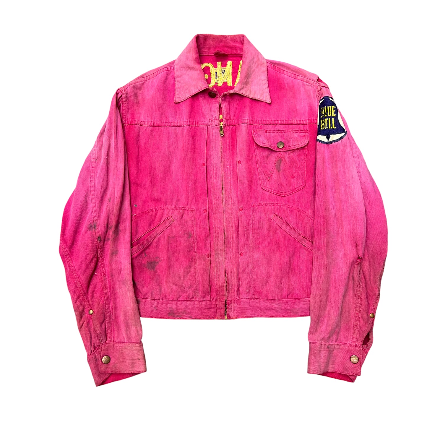 1950s Wrangler Blue Bell red chain stitched rodeo champion jacket (38)