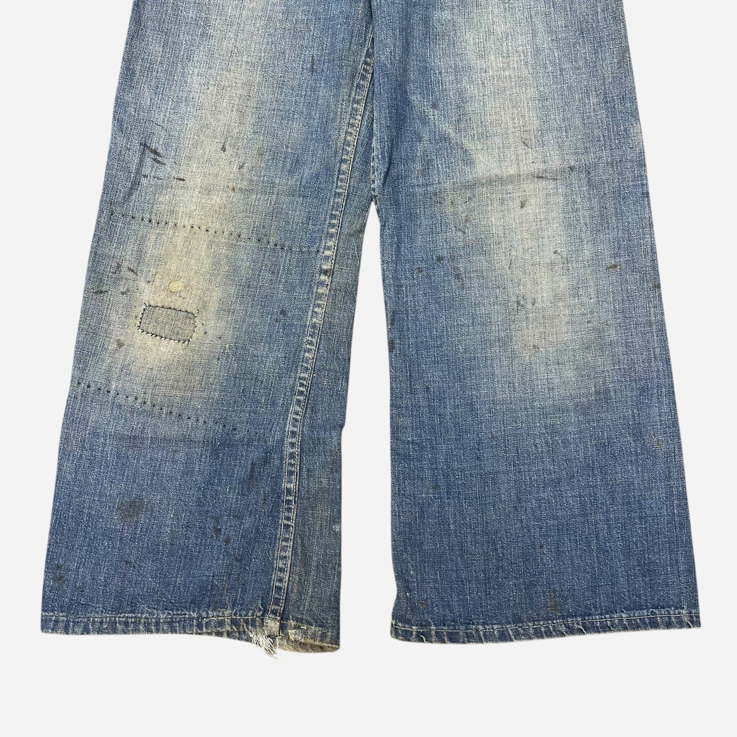 1940s Wide leg button fly denim jeans (25w)