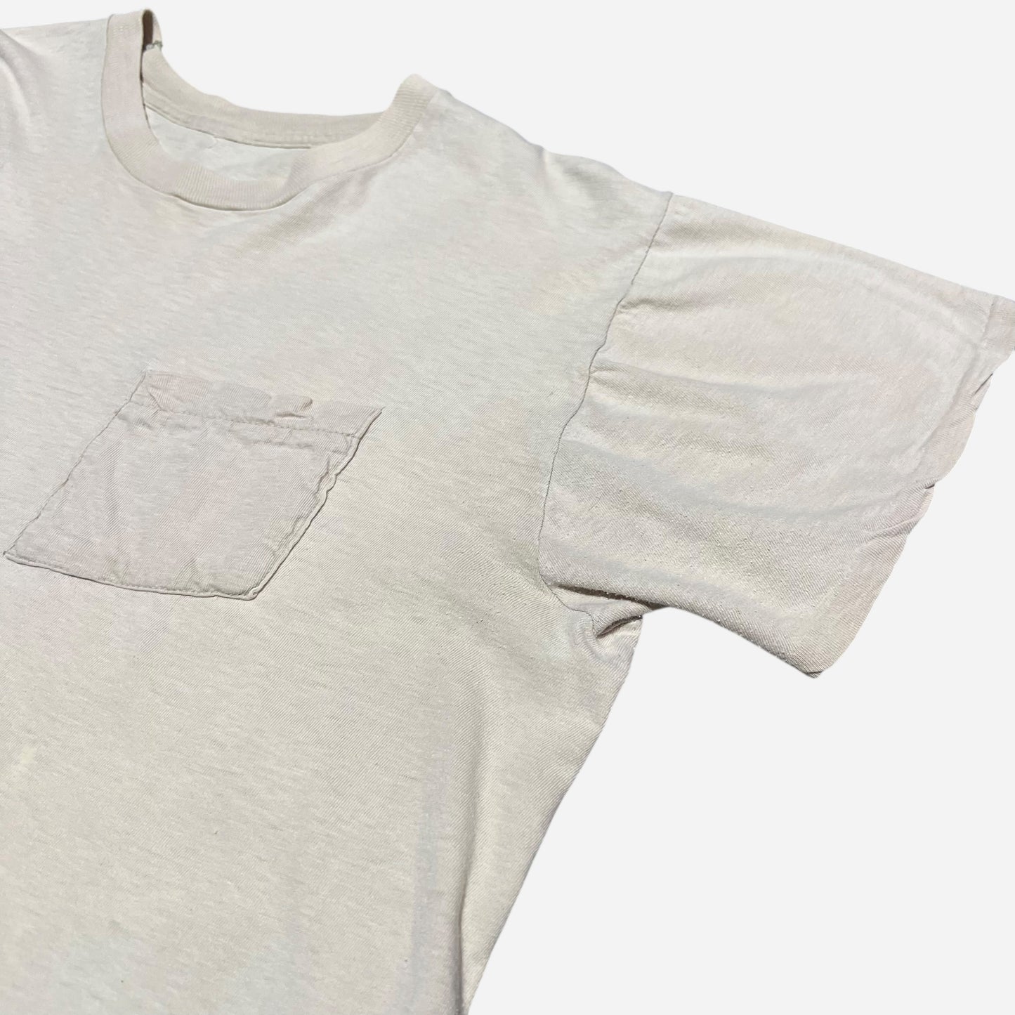 1970s White cotton pocket t shirt (M)