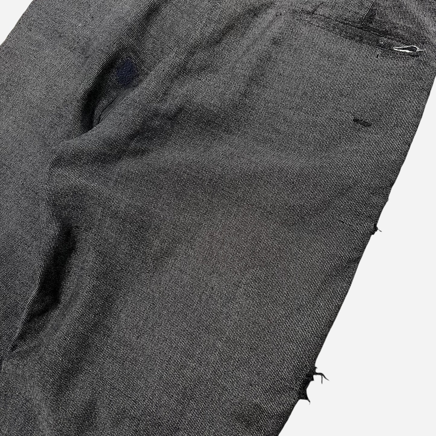 1940s Stifel moleskin salt and pepper repaired work pants (33w)