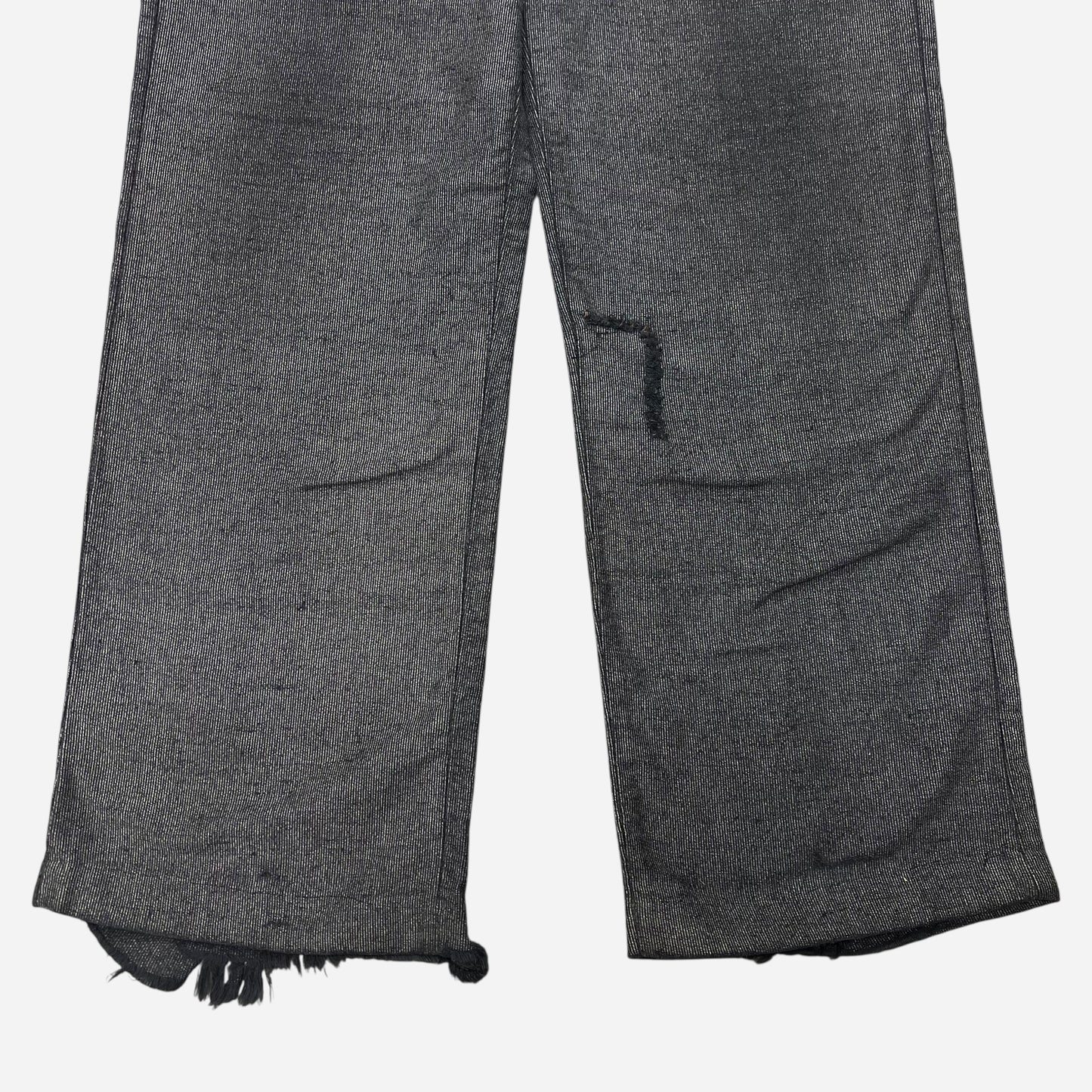 1950s Cone salt & pepper moleskin black button fly work pants (34w)