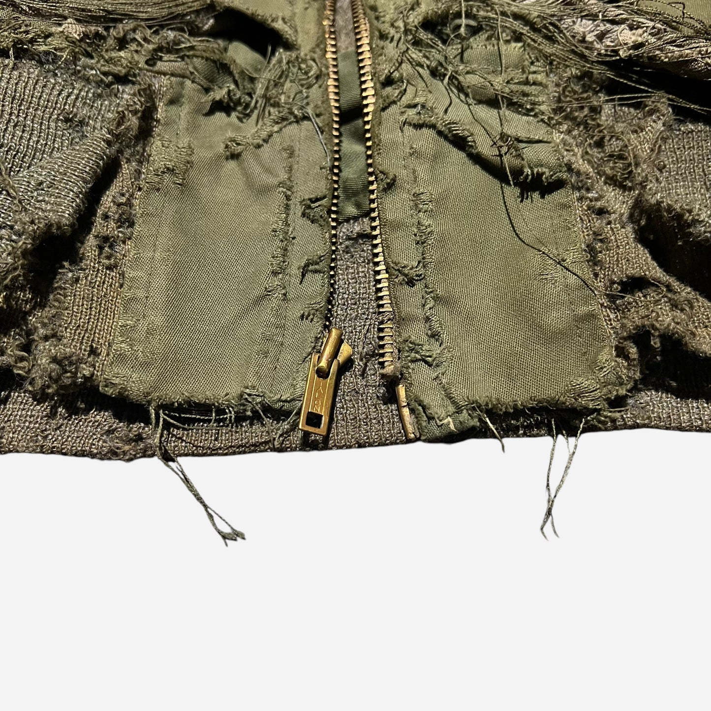 1940s Private purchase green hbt collar alpaca lined jacket (S/M)